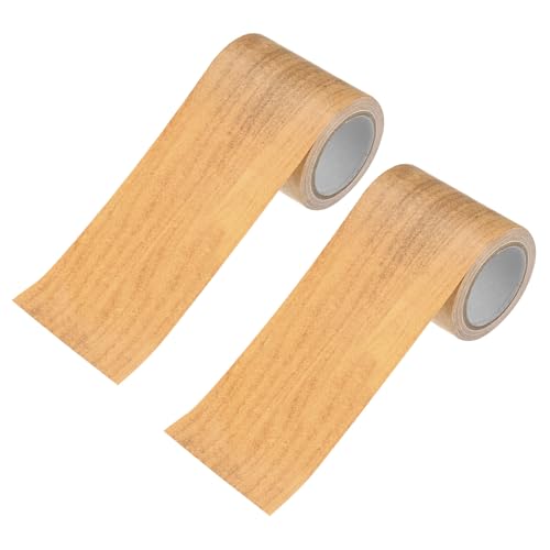 Image of M METERXITY 2-Roll Wood Grain Repair Tape, 2.24in x 15ft Textured Realistic Self-Adhesive Wood Floor Tape Contact Paper for Furniture /Floors /Home [Wheat Maple]
