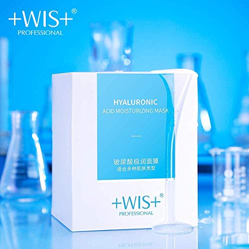 +Wis+ Hyaluronic Acid Essence 10 Mask，With Aloe Vera, Vitamin B5, Deep Hydration And Moisturizing Anti Aging Facial Mask，Beauty Mask For All Skin Care Type (Pack Of 10) #TOP5