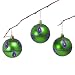 Perfect Holiday Handpainted 3-Piece Shatterproof Christmas Ornament Set, 2.75-Inch, Green Matte Ball with Peacock and Acrylic Diamond
