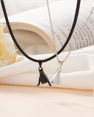 Jeka Anniversary Birthday Gift for Couple Boyfriend Gifts, Matching Promise Necklace for Him for Couples Stuff Engagement Funny Gifts for Girlfriend Husband Wife Her4