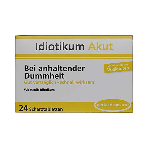 GBD Idiotikum Akut - Bei anhaltender Dummheit | Scherztabletten Schokolinsen Cover