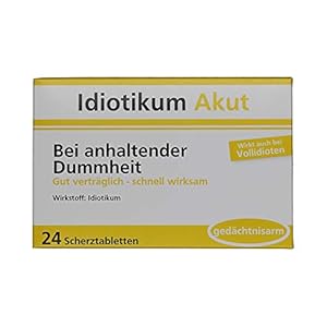 GBD Idioticum Acute – bij aanhoudende dummheid | graaftabletten chocolade lenzen