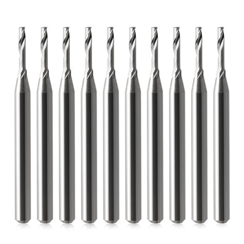 Fraise à défoncer CNC en spirale 1/8 pour la coupe d'aluminium 1/16 pouce x10