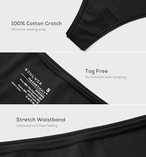 Magneticfit Thongs for Women Stretch Sexy Underwear Comfort Tagless Thong Low Rise Breathable Panties 3 Pack4