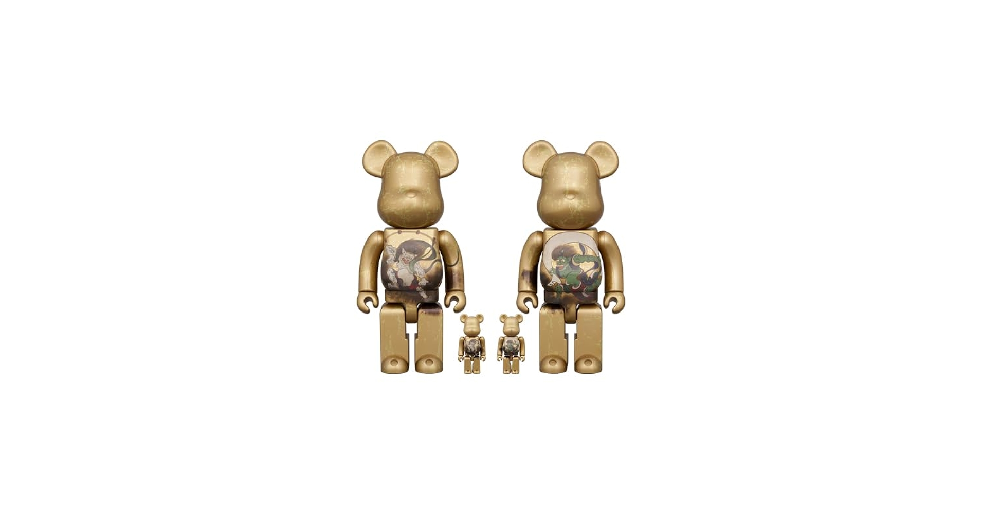 Amazon.co.jp: BE@RBRICK 風神雷神 100％ & 400％ 4 PCS SET