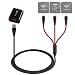 weishan USB C Charging Cable for Rode Wireless Go 2 / ii Microphone System, 3-in-1 Type-C 3A Charger Cord with 18W Fast-Charge Power Adapter, 4ft Long