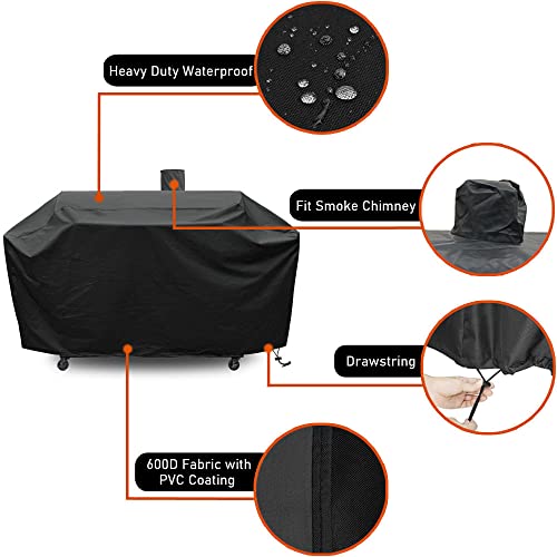 Westeco Grill Cover For Pit Boss Memphis Grill Cover Waterproof Smoke Hollow 4-In-1 Gas Charcoal Combo Grill Smoker Cover 73952 Pit Boss 4 In 1 Grill Cover Heavy Duty (Pb 73952) #TOP4