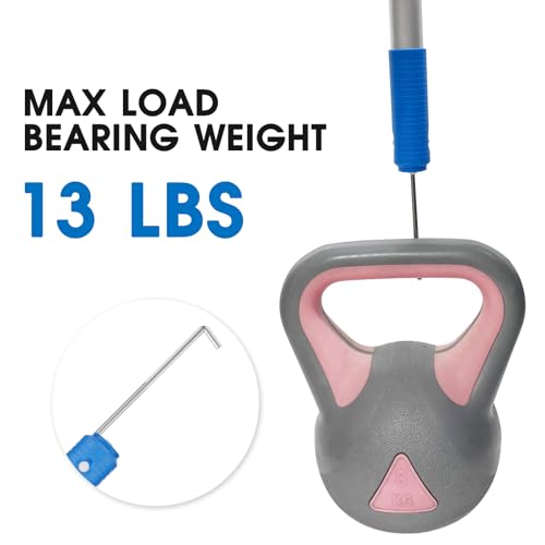 Image of TidyMister 12 FT Heavy Duty Pool Pole with Retriever Hook, Prime Telescopic Aluminum Standard Pole for Swimming Pool Cleaning Tools Connect with Pool Net Skimmers, Brushes, Vacuum Heads