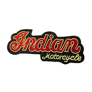 Hotrodspirit – grote patch Indian motorfiets, 23 x 10 cm