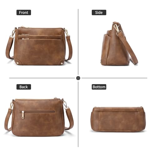 Image of GOIACII Crossbody Bags for Women Travel Purses Leather Handbags Medium Shoulder Bag with Adjustable Strap