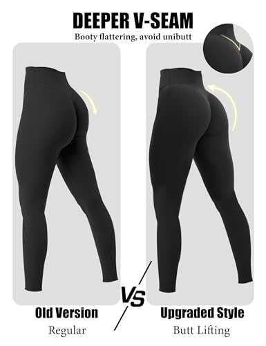 Olmlmt No Front Seam Workout Leggings for Women Tummy Control Butt Lifting Leggings Buttery Soft Gym Yoga Pants