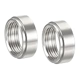 sourcing map Souder Raccord Bonde 3/4NPT Femelle Aluminium Alliage Tuyau Filetage Connecteur Argenté 2pcs