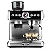 Produktbild "BEEM GRIND-PROFESSION Espresso Siebträgermaschine mit Mahlwerk | Mit Mikromilchschaum | Perfekter Genuss | Entkalkungsfunktion | Abnehmbarer Wassertank [Schwarz-Silber]