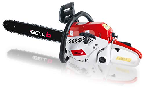 iBELL 2058CS, 18″ 58CC Powerful 2 Stroke Handed Petrol Chain Saw, Woodcutting Saw for Farm, Garden and Ranch with Tool Kit – 6 Months Warranty