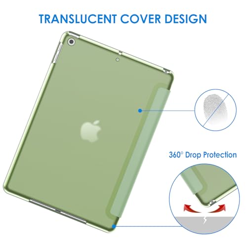 Image of JETech Case for iPad 10.2-Inch (2021 /2020 /2019 Model, 9 /8 /7 Generation), Auto Wake /Sleep Cover (Matcha Green)