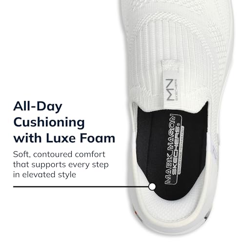 Skechers Skechers Women's A-Wedge-Crecent Hands Free Slip-ins Sneaker, White, 8