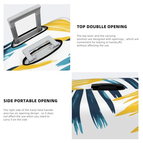 Summer Costal Aesthetic Leaf Elastic Travel Luggage Covers Dustproof Scratch-Resistant Suitcase Protector Fit 22-24 Inch3