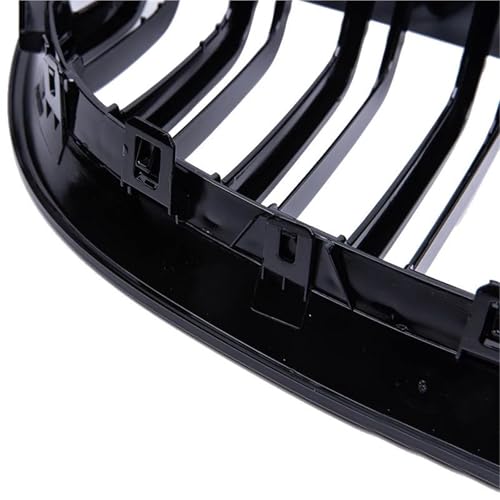 Rejilla de parachoques delantero negro brillante doble listón para E60 E61 03-09 4