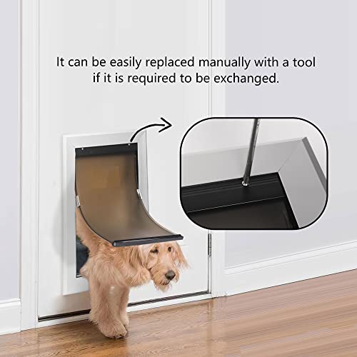 Ipetba Dog Door With Extra Handrail Aluminum Frame Weatherproof Doggy Cat Door Tunnel Adjustable Sliding Lock Panel Easy Install Magnetic Flap Heavy Duty Pet Door For Interior Exterior Door Xl-Size #TOP6