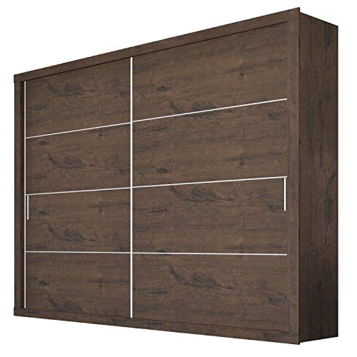 Guarda Roupa Casal 2 Portas de Correr Essencial Zanzini Jacarandá