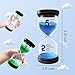 5 Minute Sand Timer, Plastic Hourglass Hour Glass Timer, Acrylic Sand Clock, Small Sand Watch 5 Min for Kids, Toothbrush, Classroom, Games (Blue)