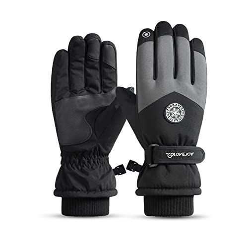 Barakara Gants Hiver, Épais Chauds Antidérapante Imperméable Gants de Ski Doublure en Polaire, Gants de Vélo à Écran Tactile Coupe-vent pour Femmes Hommes Enfants pour Moto Alpinisme Extérieur, Vert Cover