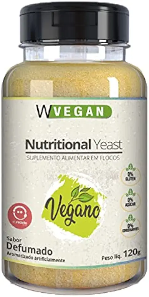 Nutritional Yeast Flocos 120G Levedura em Flocos Sabor Defumado W Vegan
