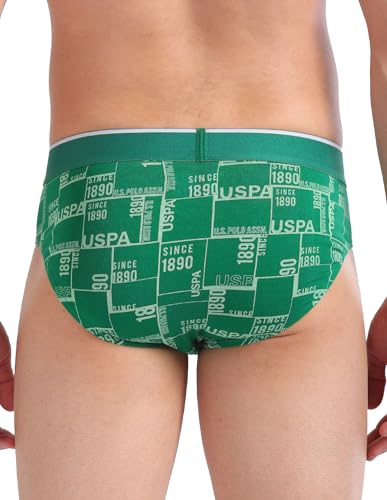 Image of U.S. Polo ASSN. Mens OEB01 Abrasion Free Printed Underwear Briefs - Pack of 3
