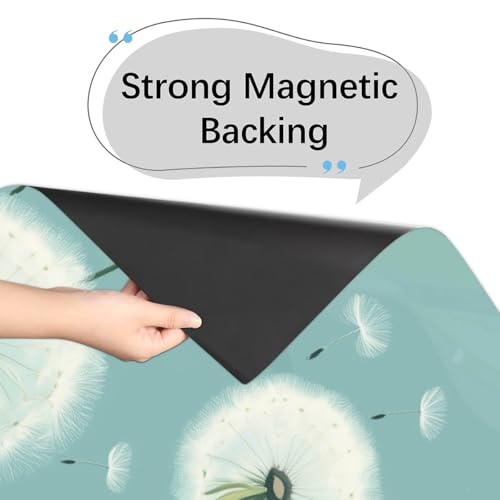 Cubierta magnética para lavavajillas de flores de diente de león panel reusable 4