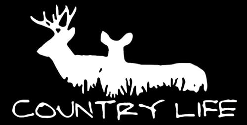 Country Life Black Vinyl Decal Bumper Sticker