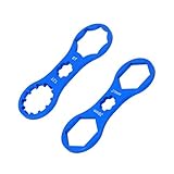 Ingeniería de precisión para un uso seguro: Dotada de dientes recortados con láser para un agarre seguro y sin deslizamiento, esta llave inglesa para horquilla delantera de bicicleta permite la eliminación y instalación suaves de las tapas de horquilla de suspensión. Su diseño preciso minimiza el riesgo de dañar componentes delicados durante el mantenimiento.