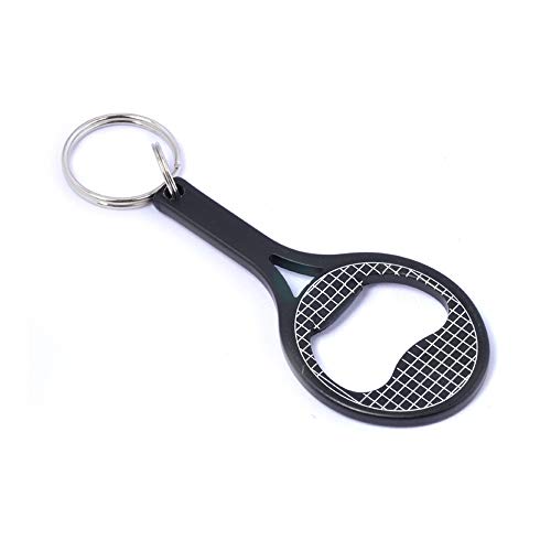 Preisvergleich Produktbild munkees Schlüsselanhänger Tennis Flaschenöffner Tennisschläger, Schwarz, 34058
