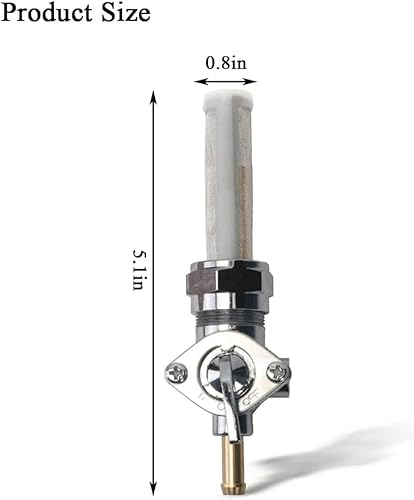 Miniatura 5 de Reemplazo 62167-81 YINNCKE 0.866 in Petcock válvula de combustible interruptor de tanque de apagado para Harley Davidson Sportster Dyna Electra