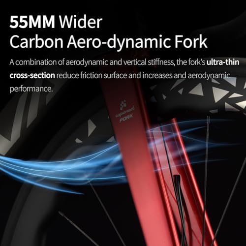 SAVADECK R9 Di2 Full Carbon Road Bike, Carbon Fiber Frame