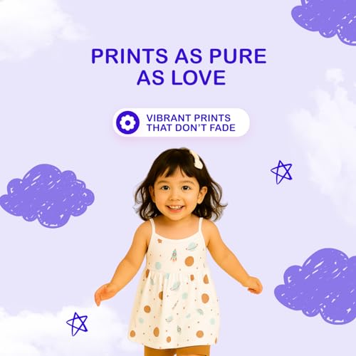 Image of Kidbea Cotton Baby Dress for Girls | Soft Sleeveless Summer Dress for Girl | Cute Printed Newborn Baby Muslin Frocks with Tie-Up Closure