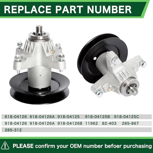 TENGMUJX (3 Pack) Spindle Assembly for MTD/Cub Cadet 918-04125b 918-04126 618-04126 918-04125 618-04125,Rotary 11962,Oregon 82-403, Stens 285-867 285-312