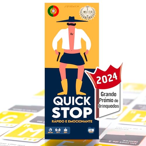 Quick Stop - Jogo de cartas rápido e divertido para família e amigos - vencedor do prémio do brinquedo 2024 - versão moderna do jogo top - presente original - português