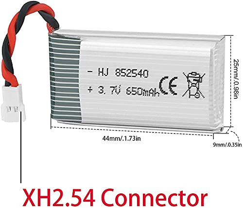 Fpvera 2Pcs Drone Batteries 3.7V Lipo Battery Usb Charger And 650Mah Lipo Battery With Battery Charger For Syma X5 Serial Uav Drone Quadcopter Rechargeable Battery #TOP5