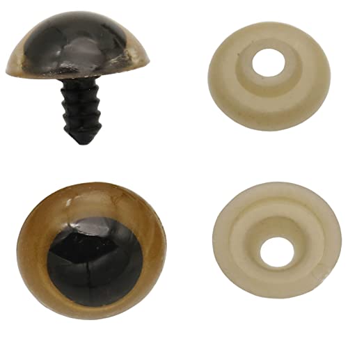 40PCS Brown Plastic Safety Eyes - 22mm With Washers For Plush Toys, Teddy Bears & DIY Crafts - View #4