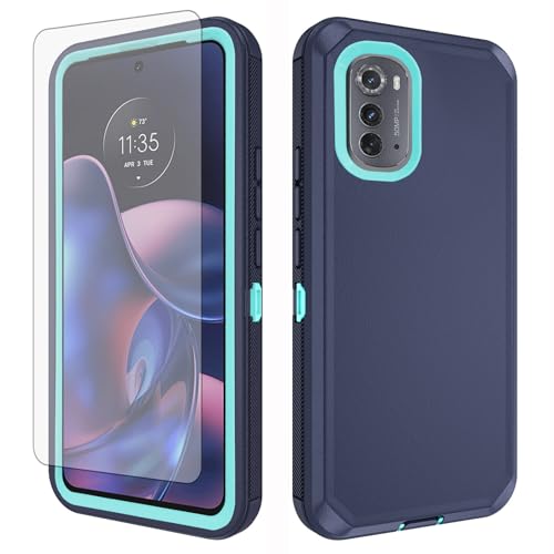 Coque Moto Edge 2022 antichoc Asuwish robuste antichoc bleu 6.6 pouces