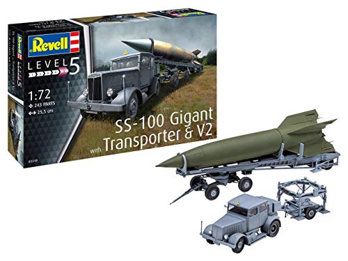 Revell 03310 Maquette de Fusée V2 et Transporteur SS100 Giant 1/72