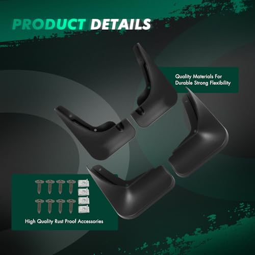Image of SCITOO 4PCS Mud Flaps Front & Fear Splash Guard set suitable for Kia for Sportage 2022 2023 2024 2025,front & rear mud flaps splash guard set with Hardware Accessories