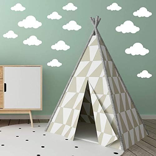 GDirect 18 Large Cloud Wall Stickers - Our Cloud Stickers For Walls Come In Assorted Sizes And Are Removable. These Cloud Wall Stickers For Nursery Are Perfect Home Decor For Nursery Rooms. Uk Seller