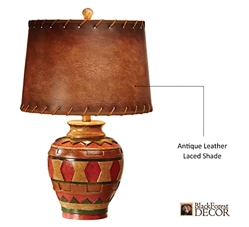Black Forest Decor Great Plains Pottery Table Lamp - Farmhouse Rustic Lamp Shade #TOP2