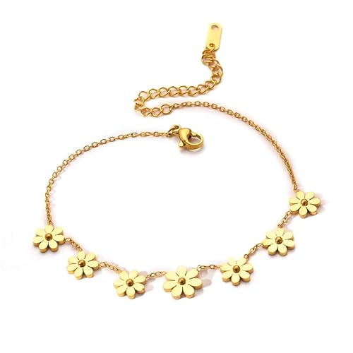 ZKCREATION Bracelet Femme avec dorés Fleurs et pour femmes et filles Cover
