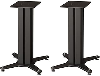 Soportes para Altavoces Un par de Soportes para Altavoces de estantería, Soportes para Monitores de Estudio de Acero (Color: Negro, Tamaño: 22 * 28 * 30 cm)