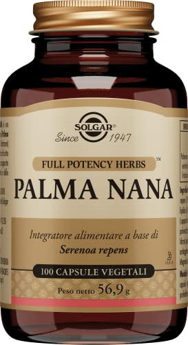 Solgar PALMA NANA – Serenoa repens, supporto prostata e vie urinarie, 100 capsule vegetali