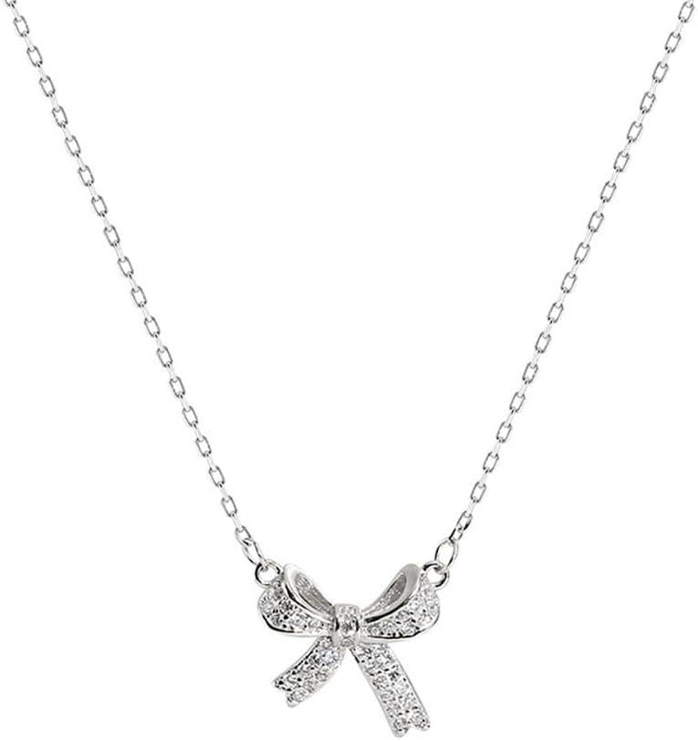 Bow Necklace for Women Gold Silver Bow Necklace Fashion Bow Pendant Necklace Bow Necklace Jewelry Perfect jewelry for Women