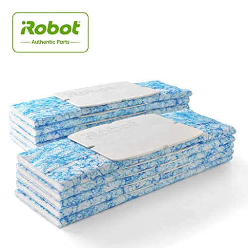 iRobot Braava Authentic Replacement Parts - Braava Jet 200 Series Wet Mopping Pads for Hardwood,Floors,Tile,Stone 10 Count (Pack of 1),Blue,White
