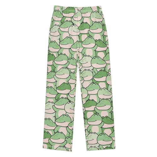 ZZXXB Lovely Crocodile Print Boys Long Pants Soft Trousers